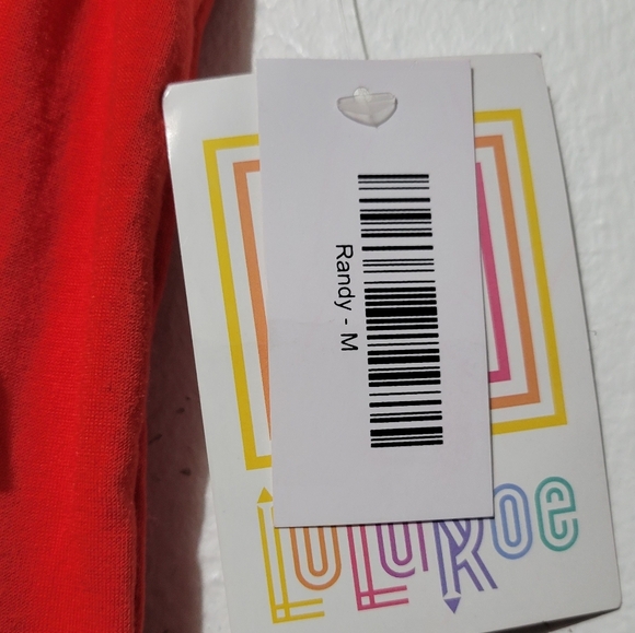 LuLaRoe Red 3/4 Sleeve Randy T-Shirt Medium NWT - Picture 4 of 5
